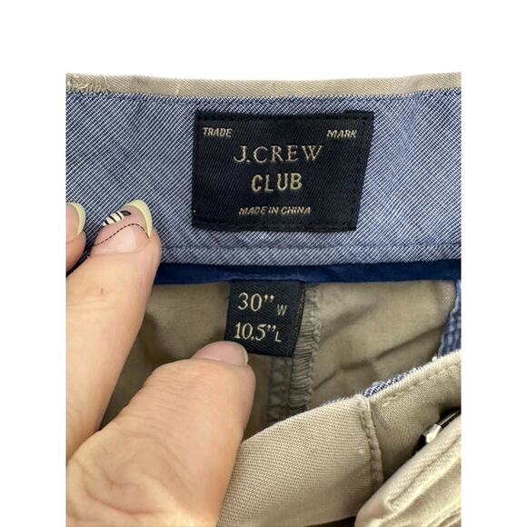 J.Crew Khaki 10.5" Flat Front Club Shorts Men's Size 30 - Picture 2 of 3